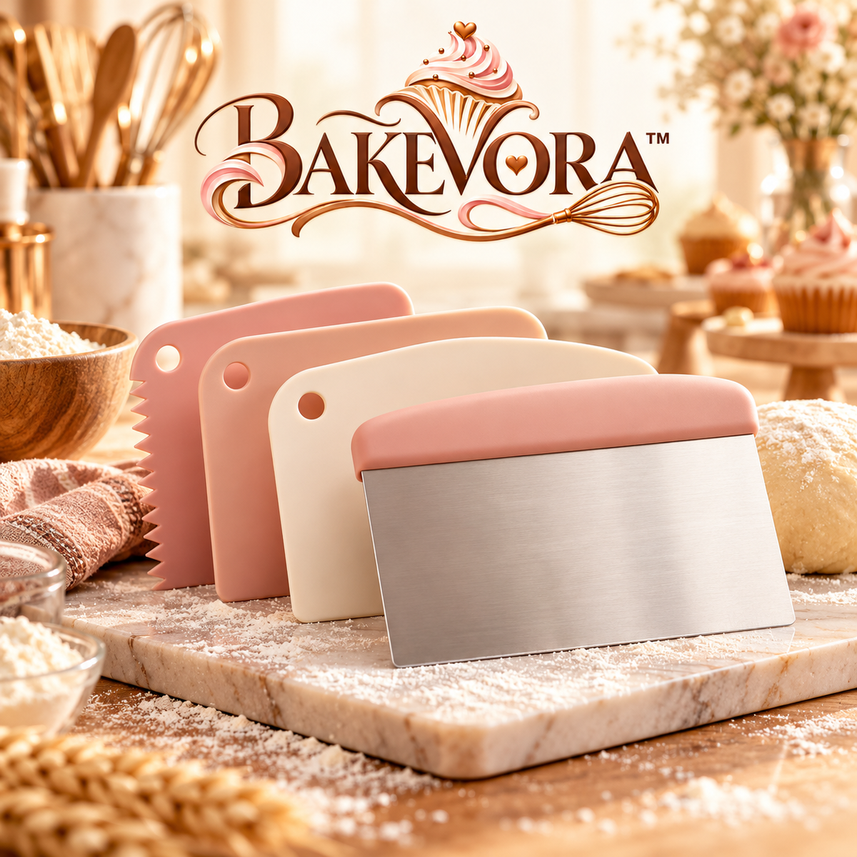 Bakevora™ Dough Scraper Set