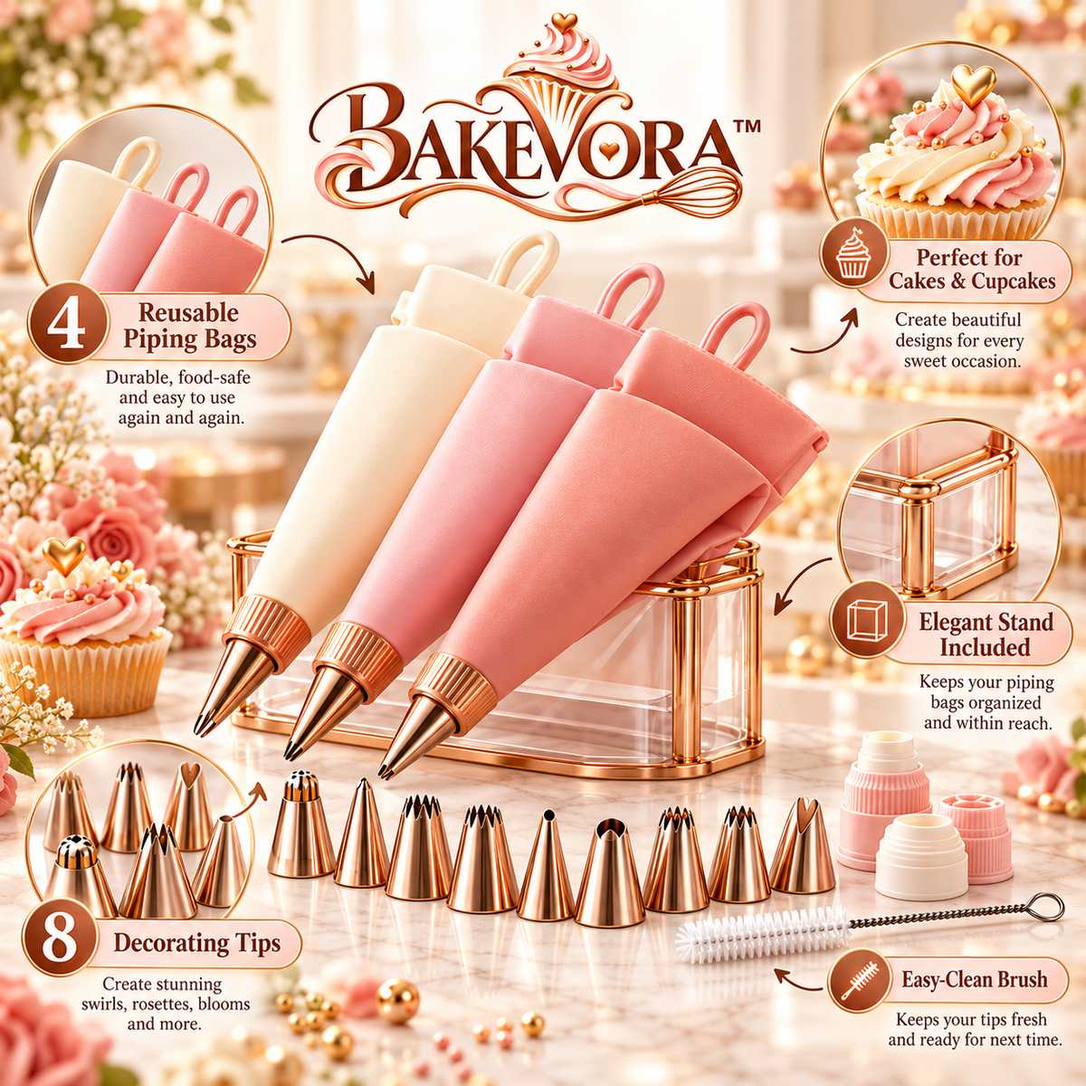 Bakevora™ Piping Bag Set