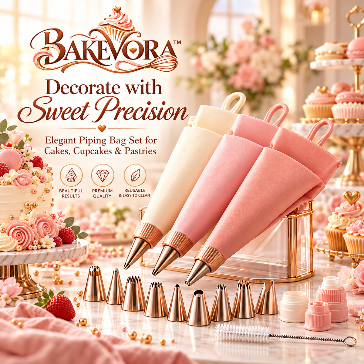 Bakevora™ Piping Bag Set