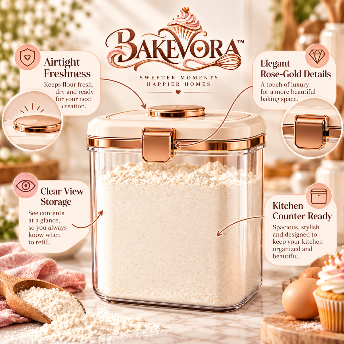Bakevora™ Flour Storage Container