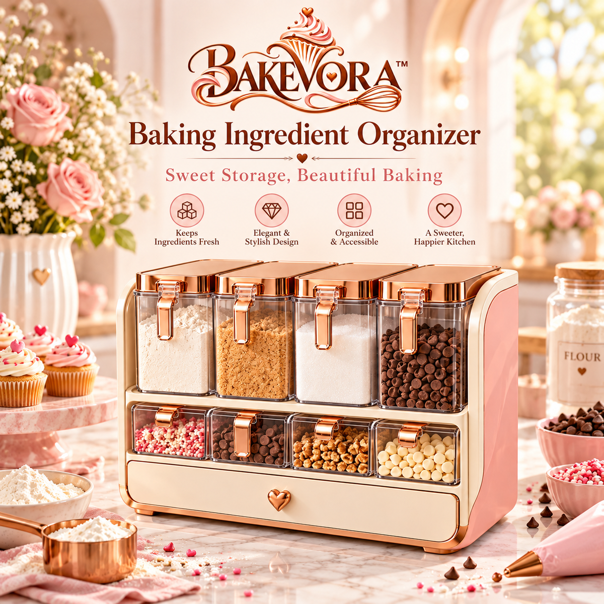 Bakevora™ Baking Ingredient Organizer