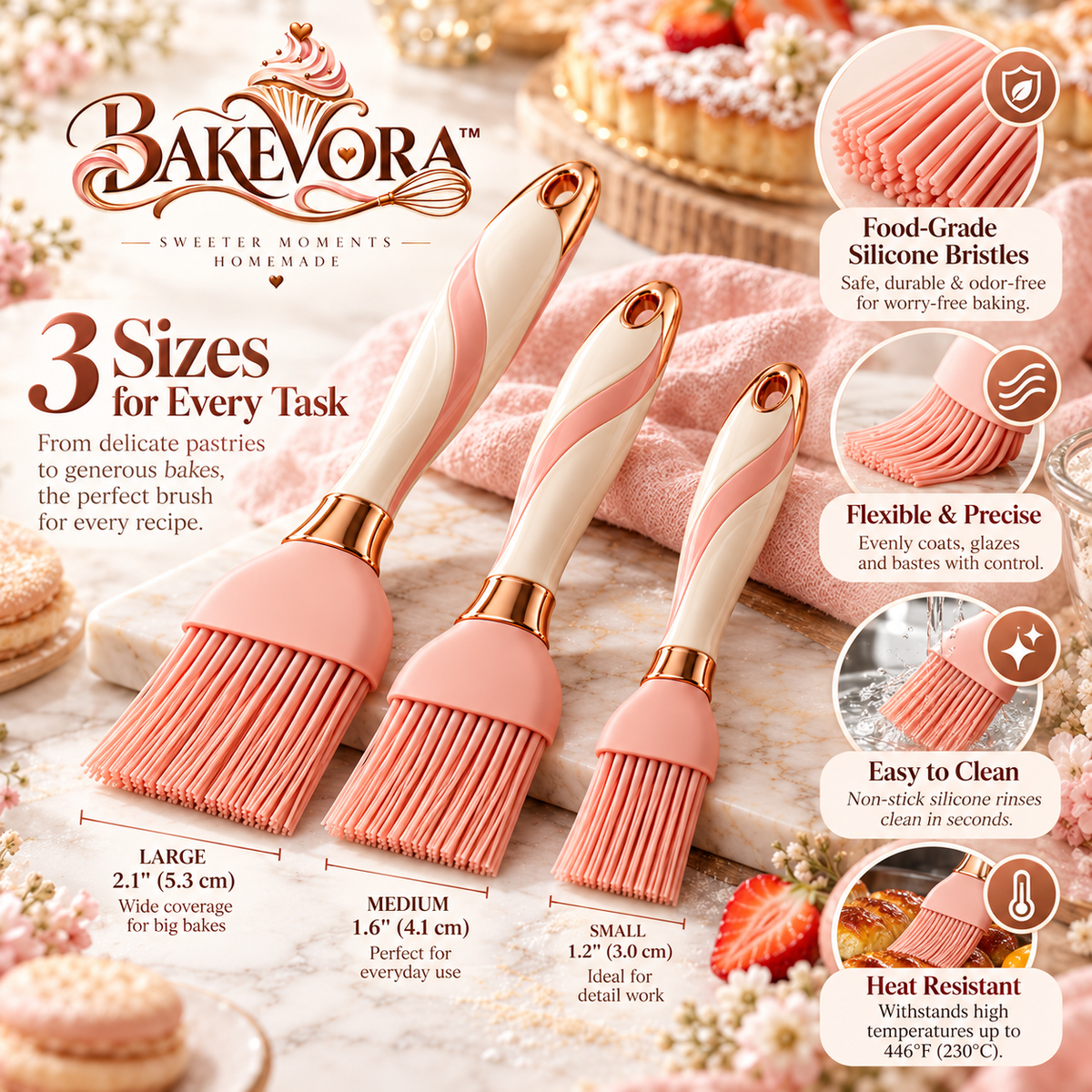 Bakevora™ Pastry Brush Set