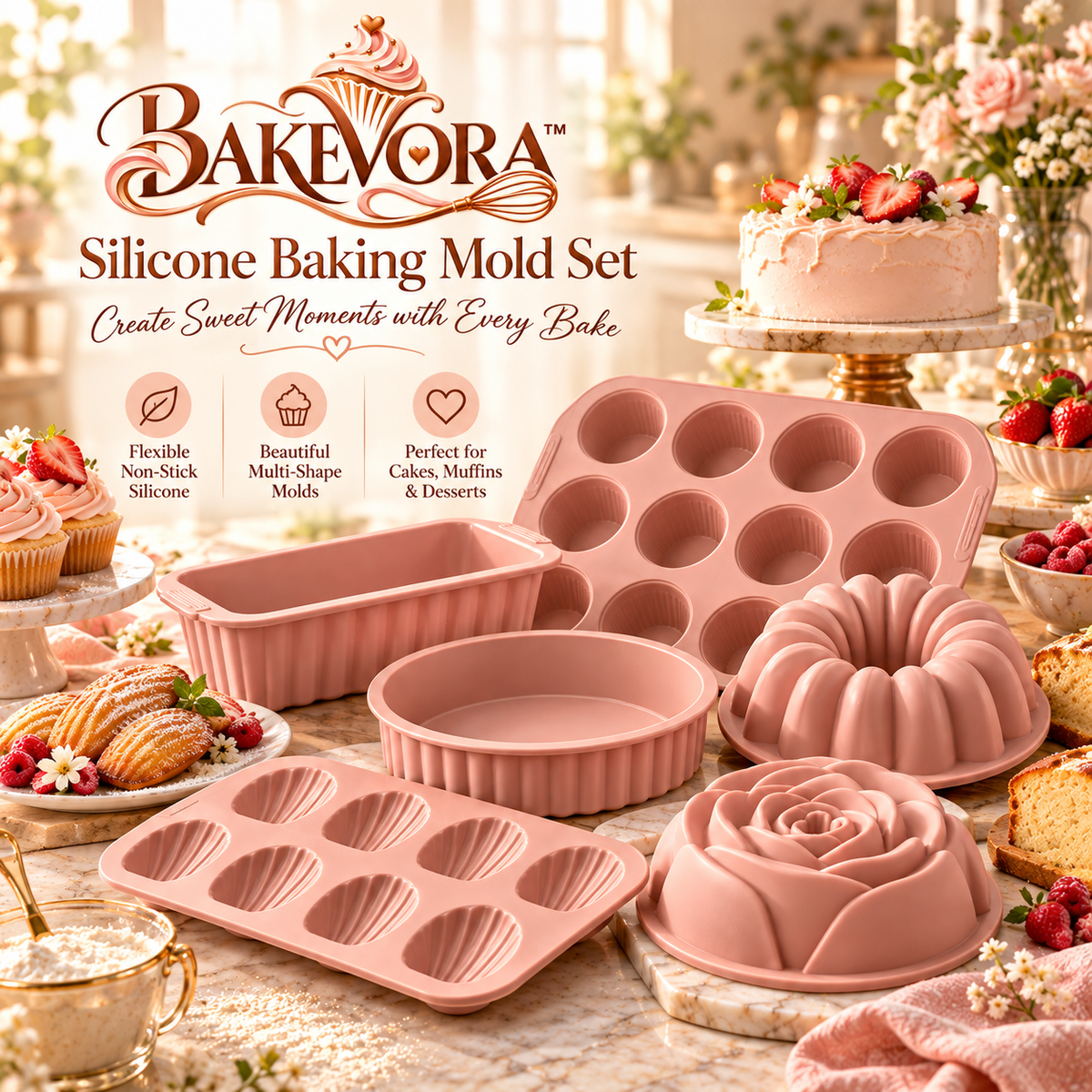 Bakevora™ Silicone Baking Mold Set